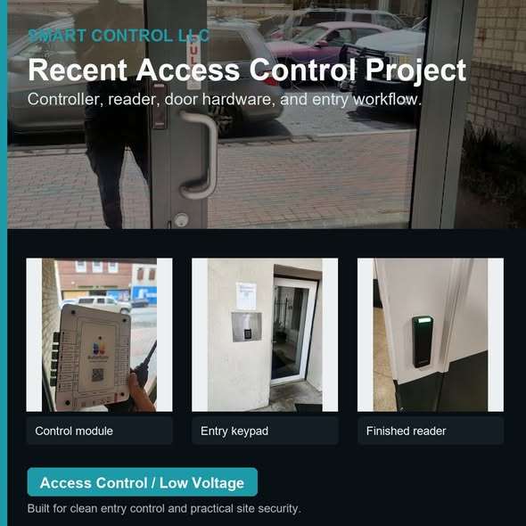 ButterflyMX Access Control Upgrade - Old access control removed, new ButterflyMX entry hardware installed, and the door workflow cleaned up for everyday use.