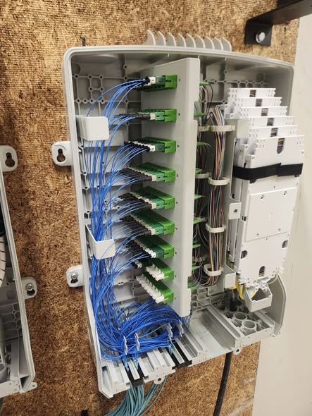 124-Room Wi-Fi, Cat6 and Fiber Infrastructure - A larger infrastructure build with 124 rooms, 124 Wi-Fi access points, Cat6 cabling, and fiber distribution work.