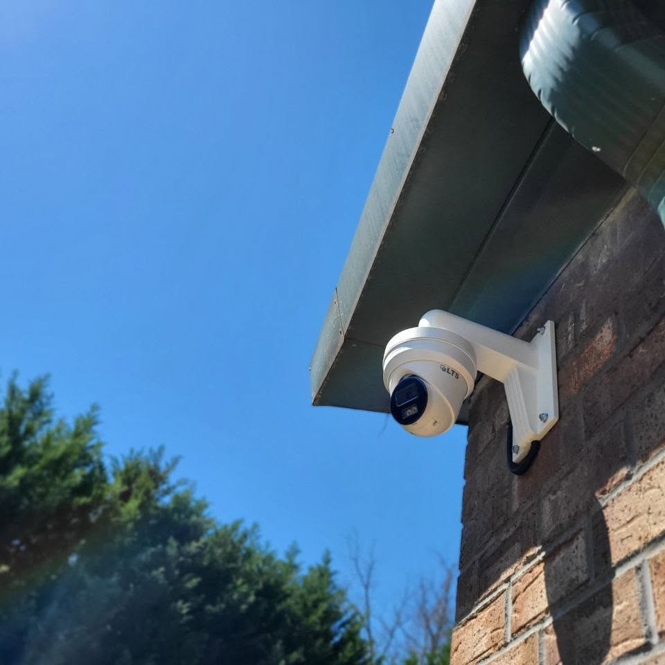 Exterior LTS security camera installed at an anonymous church property in Spartanburg, South Carolina